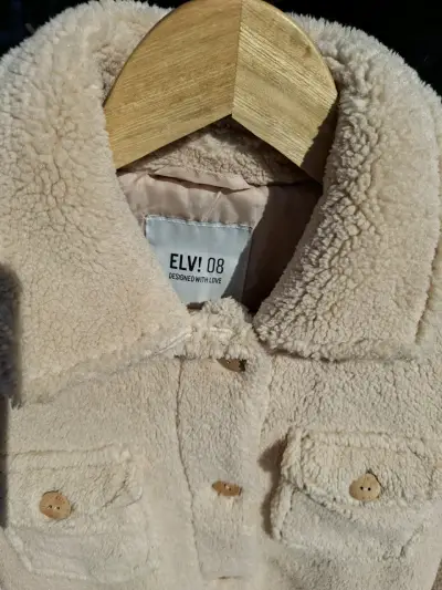 Chaqueta de felpa beige - miniatura 2