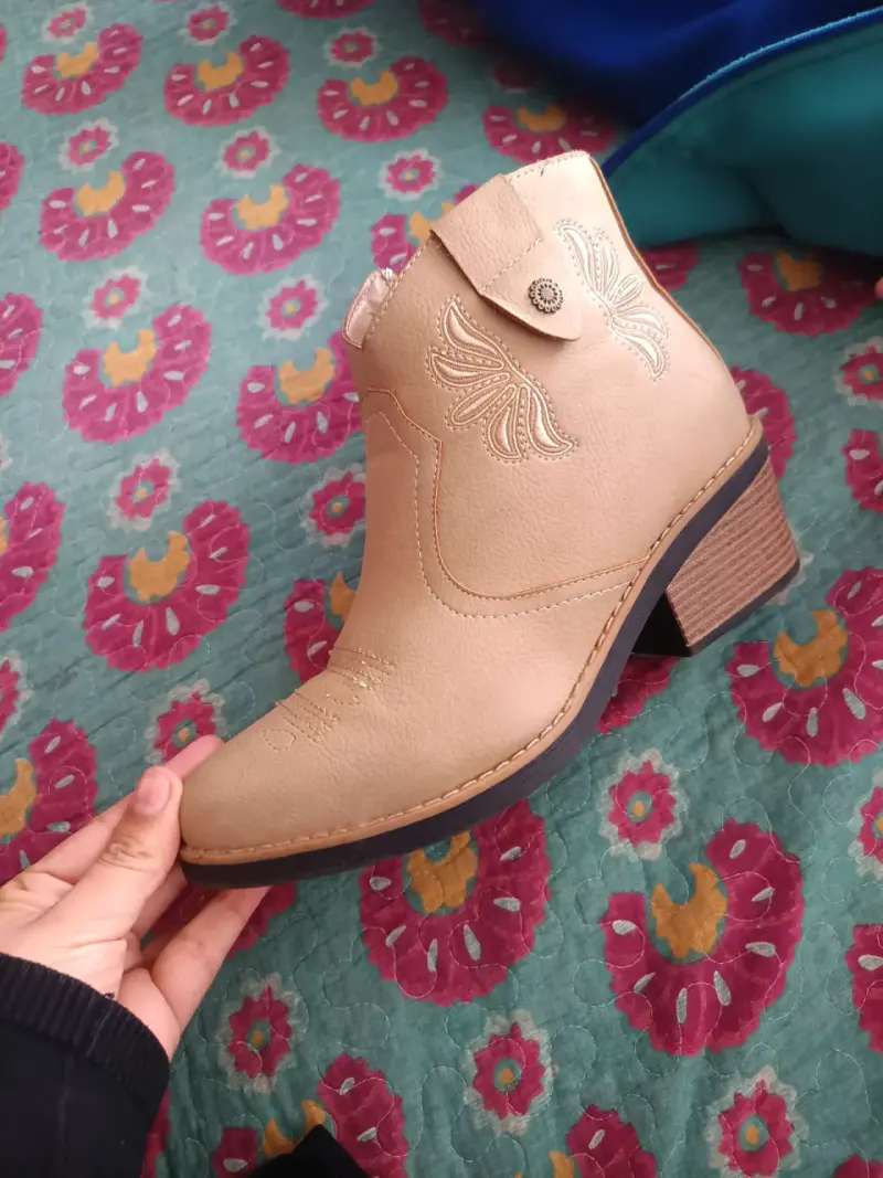 Botines vaqueros beige mujer - 1
