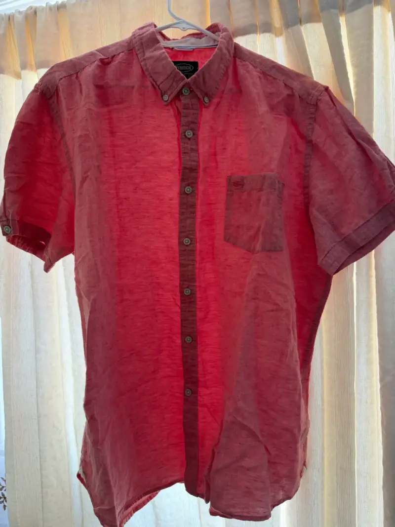 Camisa rosa manga corta
