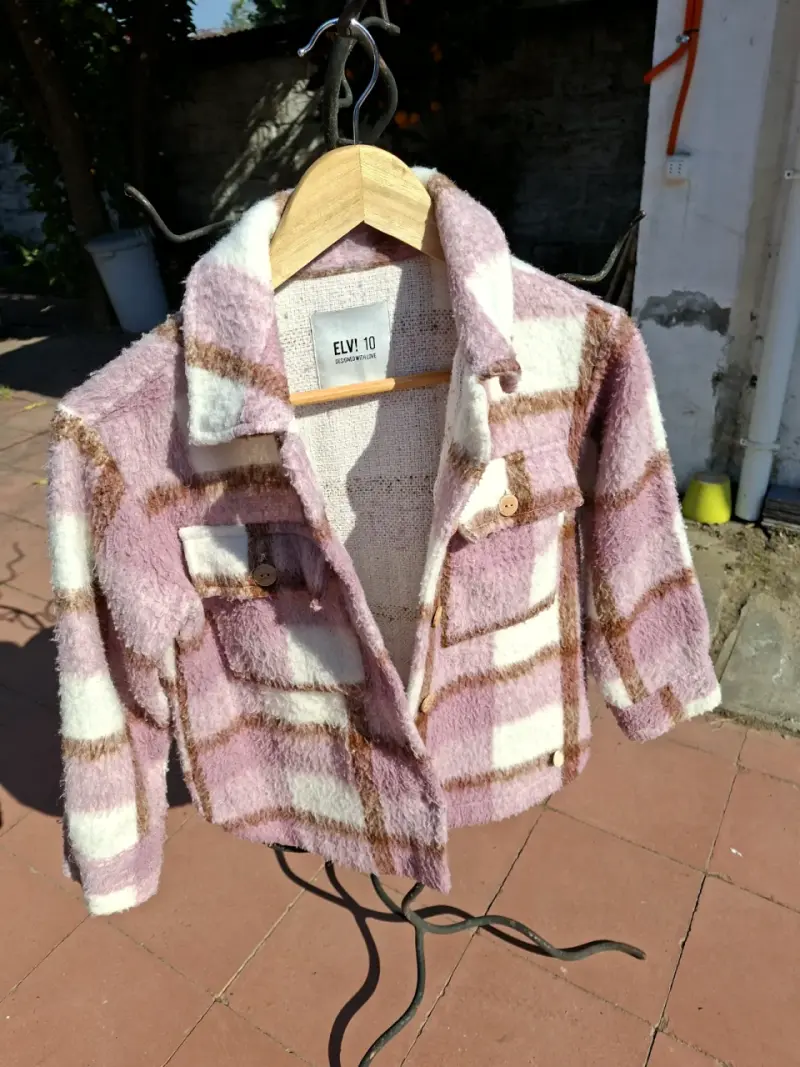 Chaqueta a cuadros rosados - 3