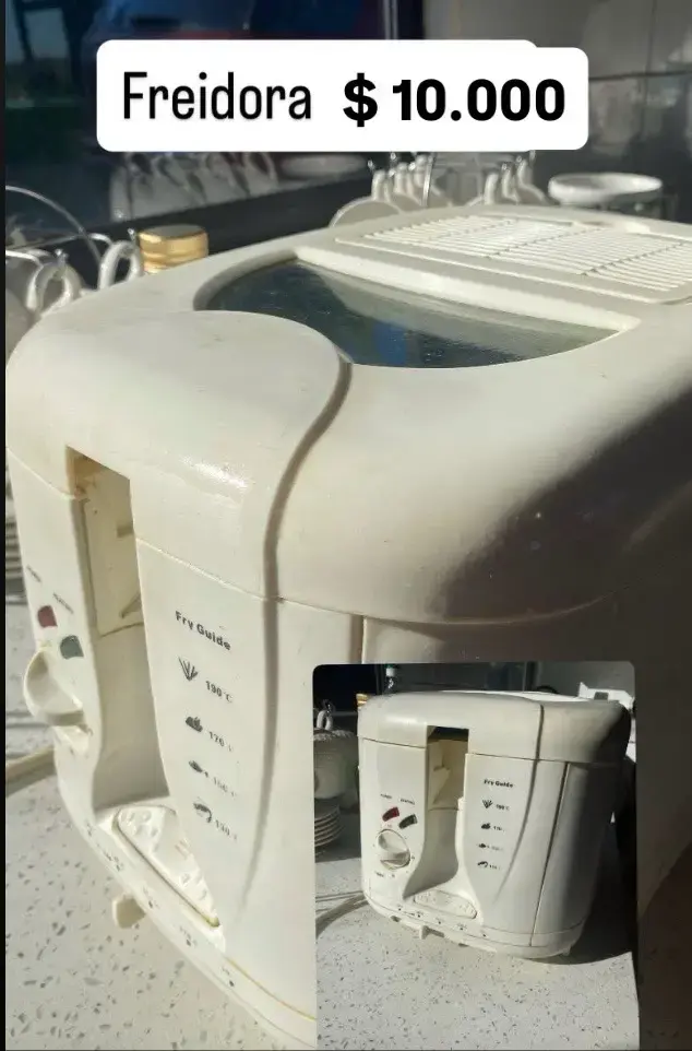 Freidora eléctrica blanca máquina para cabritas - 1