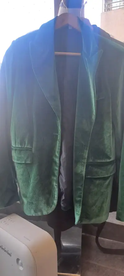 Blazer de terciopelo verde - miniatura 1
