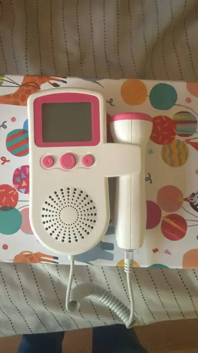 Monitor fetal Doppler blanco y rosado - miniatura 2