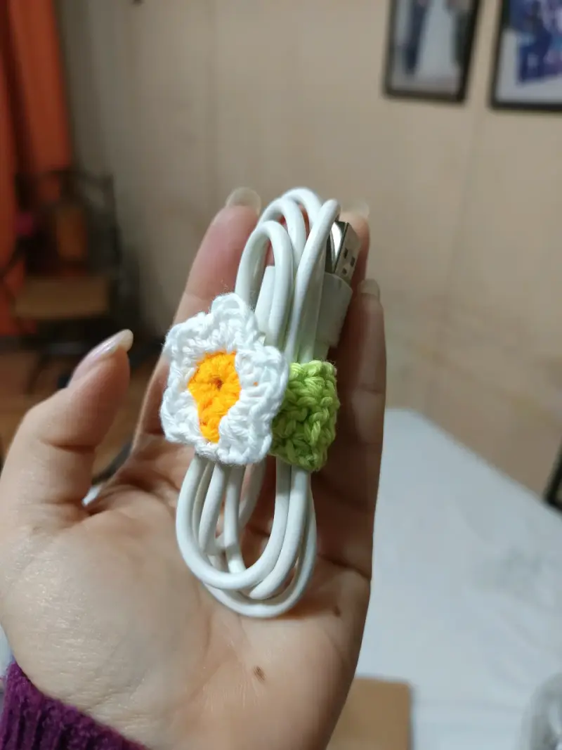 Sujeta cables tejido a crochet - 3