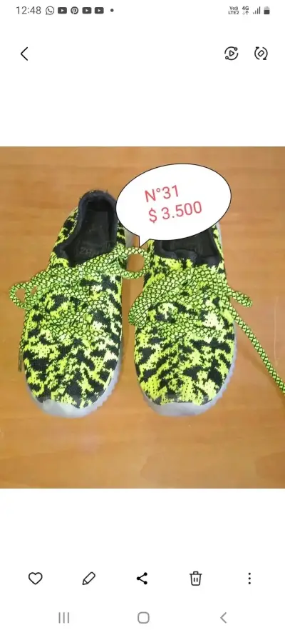 Zapatillas deportivas amarillas n°31 - miniatura 2