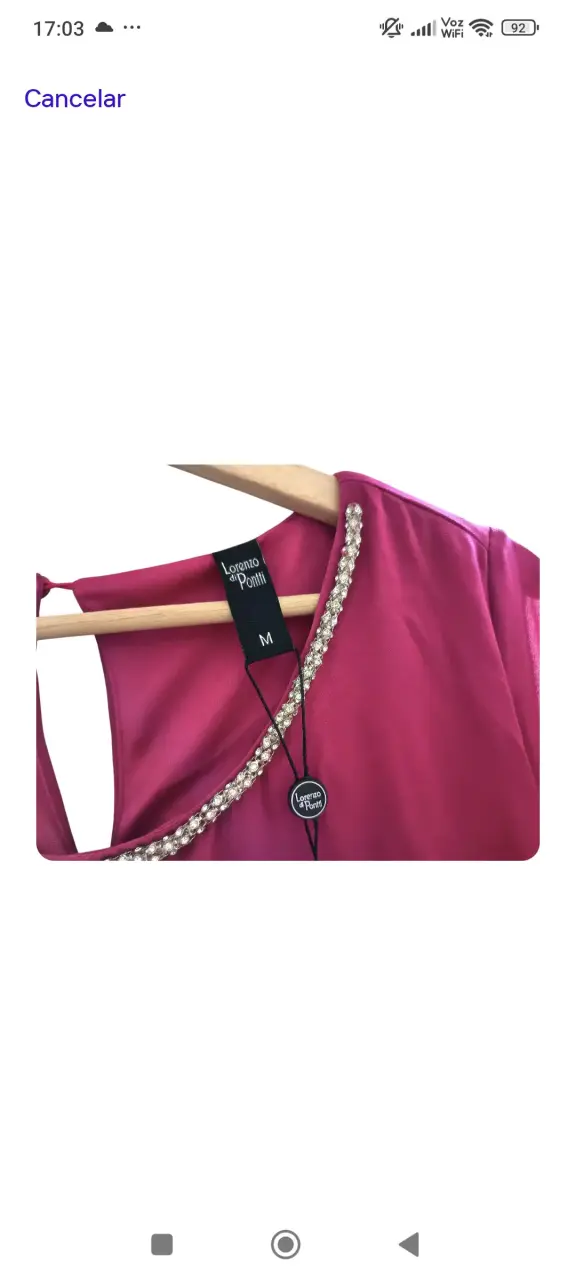 Vestido fucsia con brillantes - 3