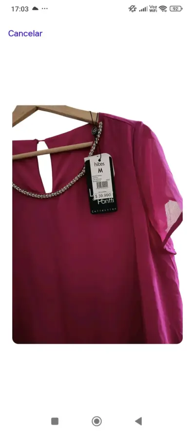 Vestido fucsia con brillantes - miniatura 4