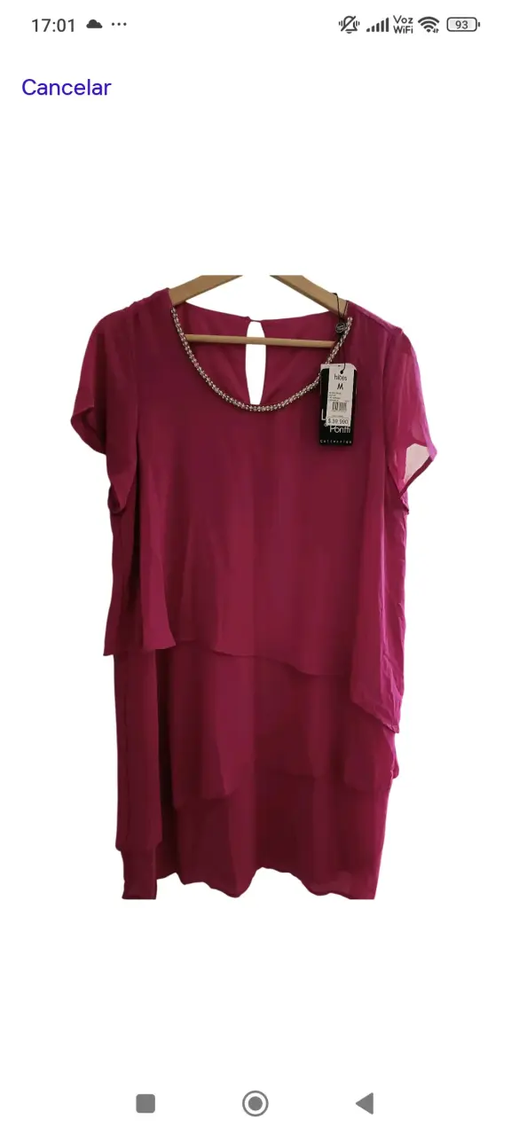 Vestido fucsia con brillantes - 6