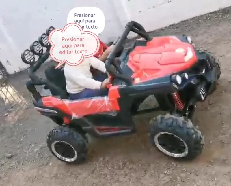 Auto eléctrico infantil rojo - 3