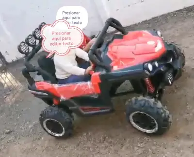 Auto eléctrico infantil rojo - miniatura 3