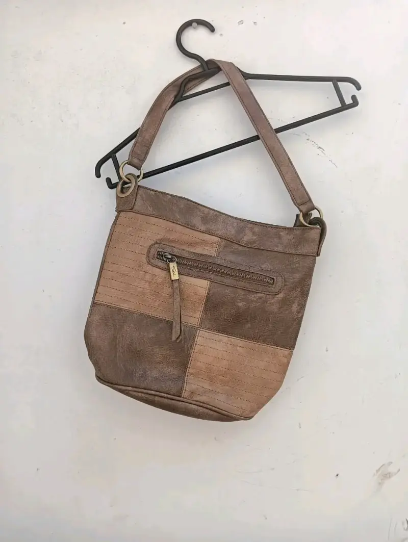 Bolso de cuero patchwork - 2
