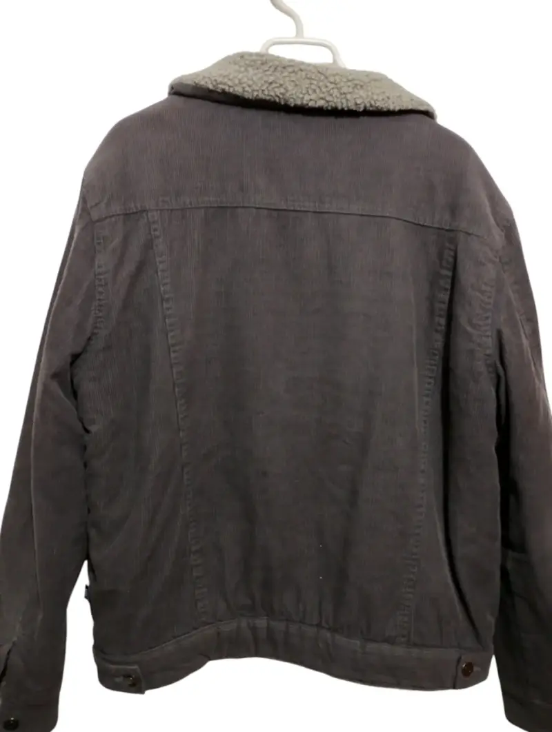 Chaqueta de cotele gris con forro - 3