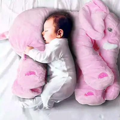elefante de apego rosa grande - miniatura 2