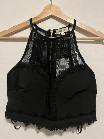 Top negro encaje Nicopoly - miniatura 2