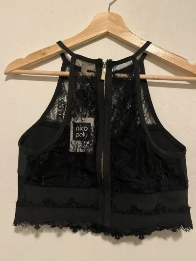 Top negro encaje Nicopoly - miniatura 3