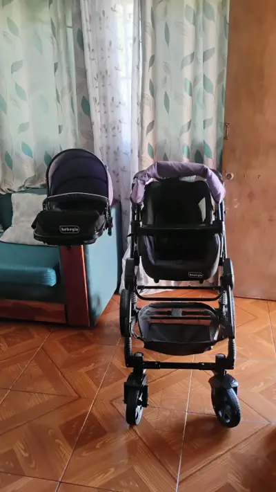 Coche para bebé Bebeglo negro - miniatura 1