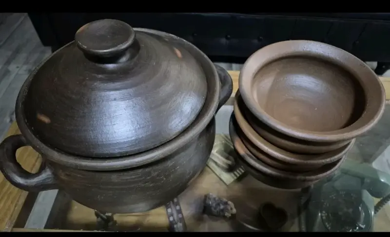 Juego de loza de greda