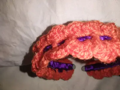 Cintillo tejido burdeos - miniatura 2