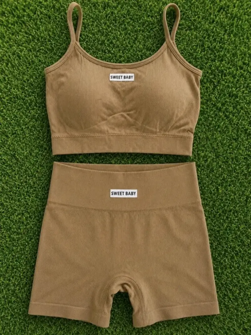 Conjunto Deportivo - Talla S/M - Sweet Baby café