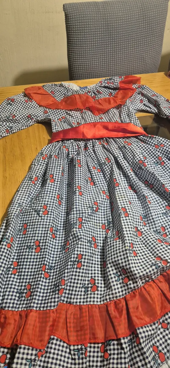 Vestido de huasa estampado talla 14 - 5