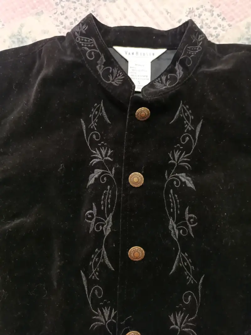 Chaleco Van heusen bordado vintage - 4