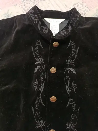 Chaleco Van heusen bordado vintage - miniatura 4