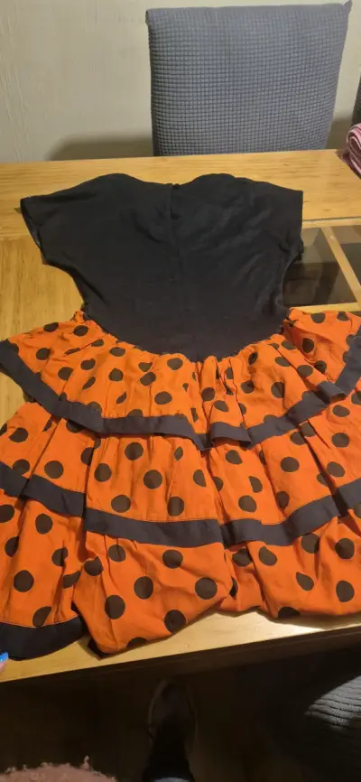 Vestido flamenco negro y naranja - miniatura 3