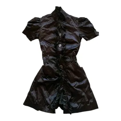 Vestido negro gótico - miniatura 1