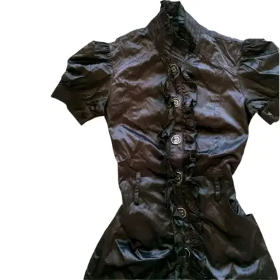 Vestido negro gótico - miniatura 2