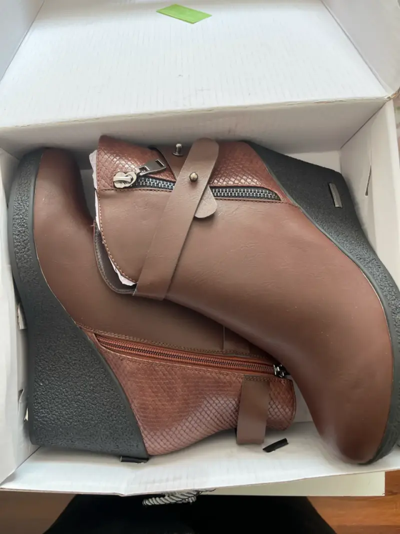 Botines marrones con plataforma - 1