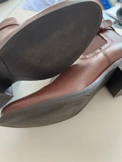 Botines marrones de cuero con cierre Pllini - miniatura 2