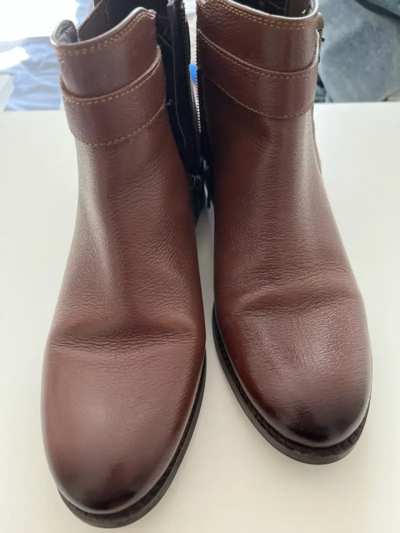 Botines marrones de cuero con cierre Pllini - 3