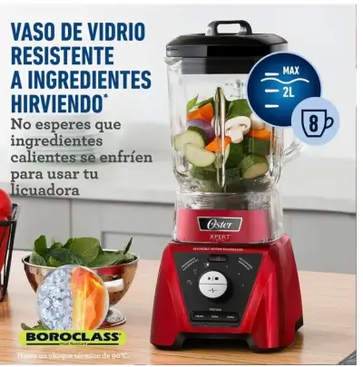 Licuadora Oster Xpert roja - miniatura 3