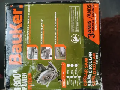 Sierra circular Bauker 1800W - miniatura 1