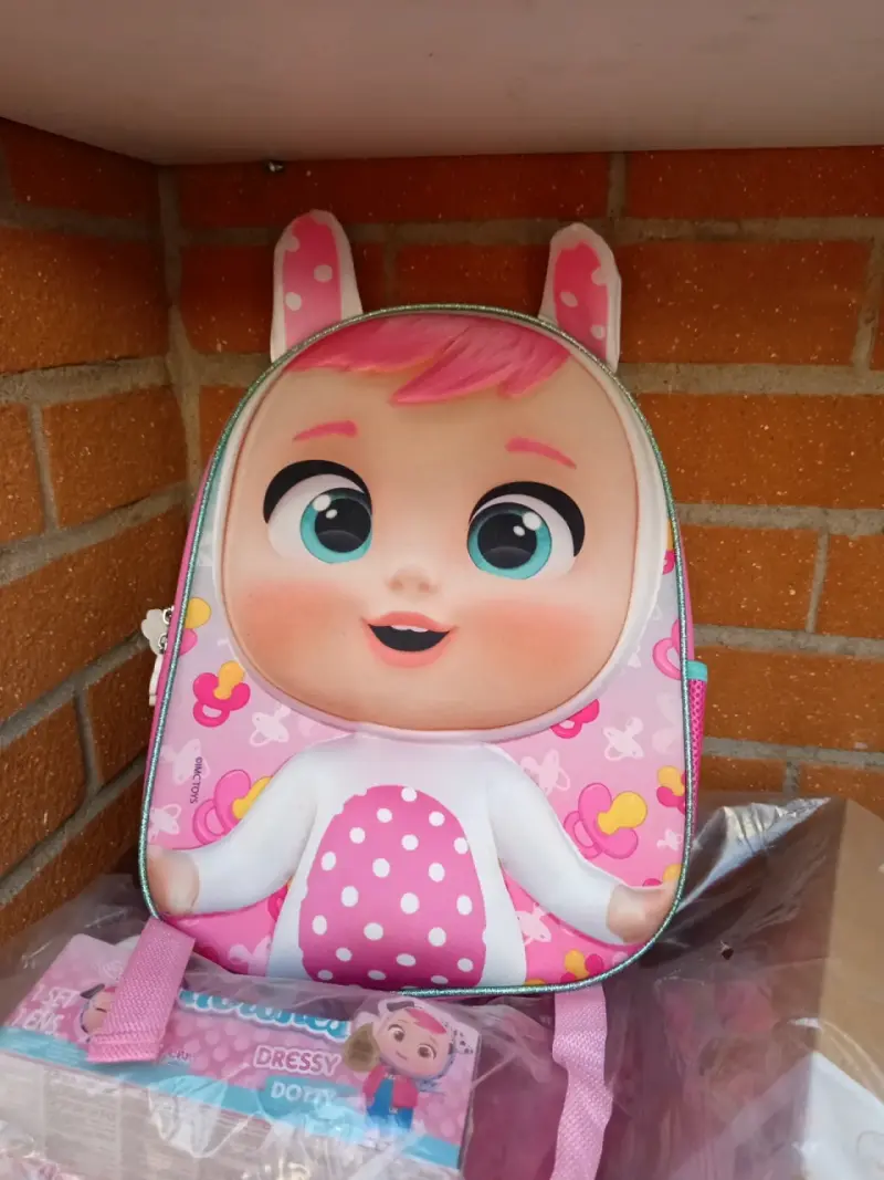 Mochila infantil con diseño rosa