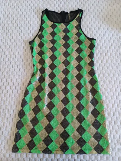 Vestido escarchado de rombos - miniatura 1