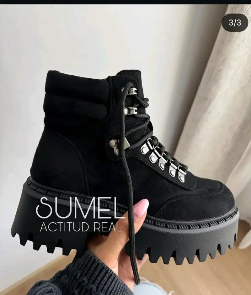 Botas negras plataforma - 1