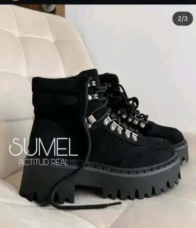 Botas negras plataforma - miniatura 2