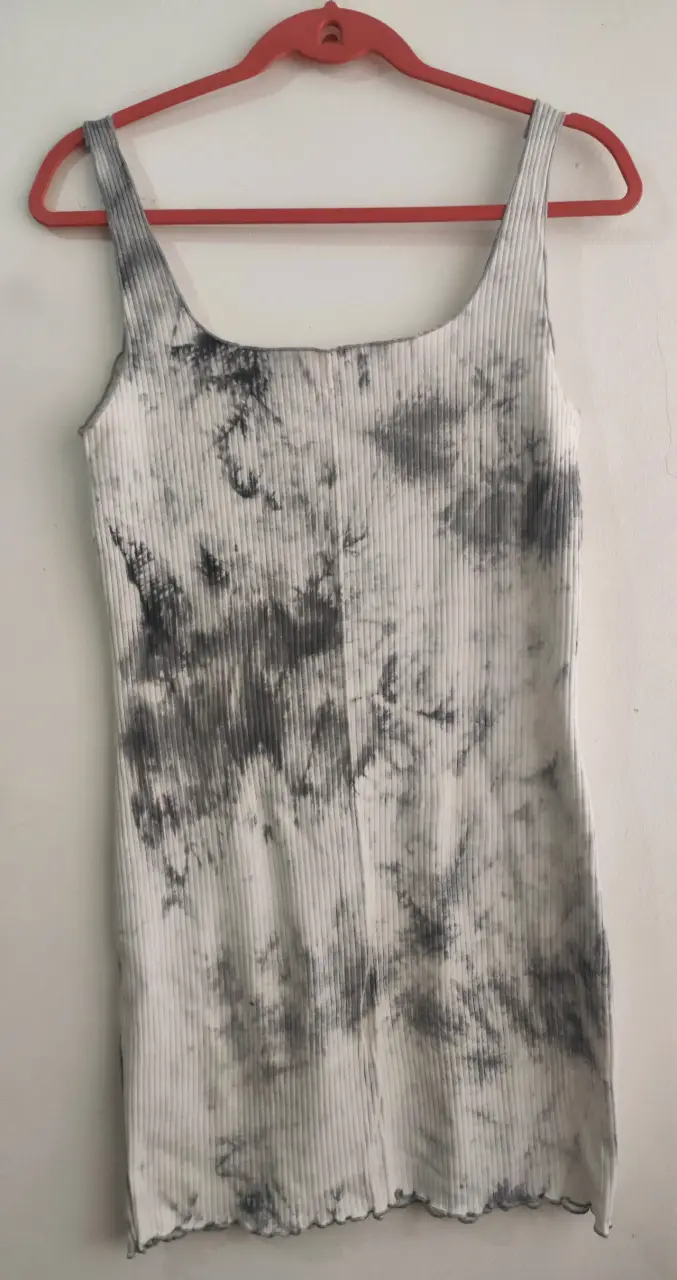Vestido tie-dye color blanco-gris - 2