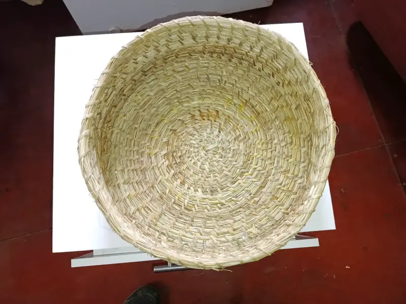 Canasto de ñocha, tejido a mano punto aduja - 3
