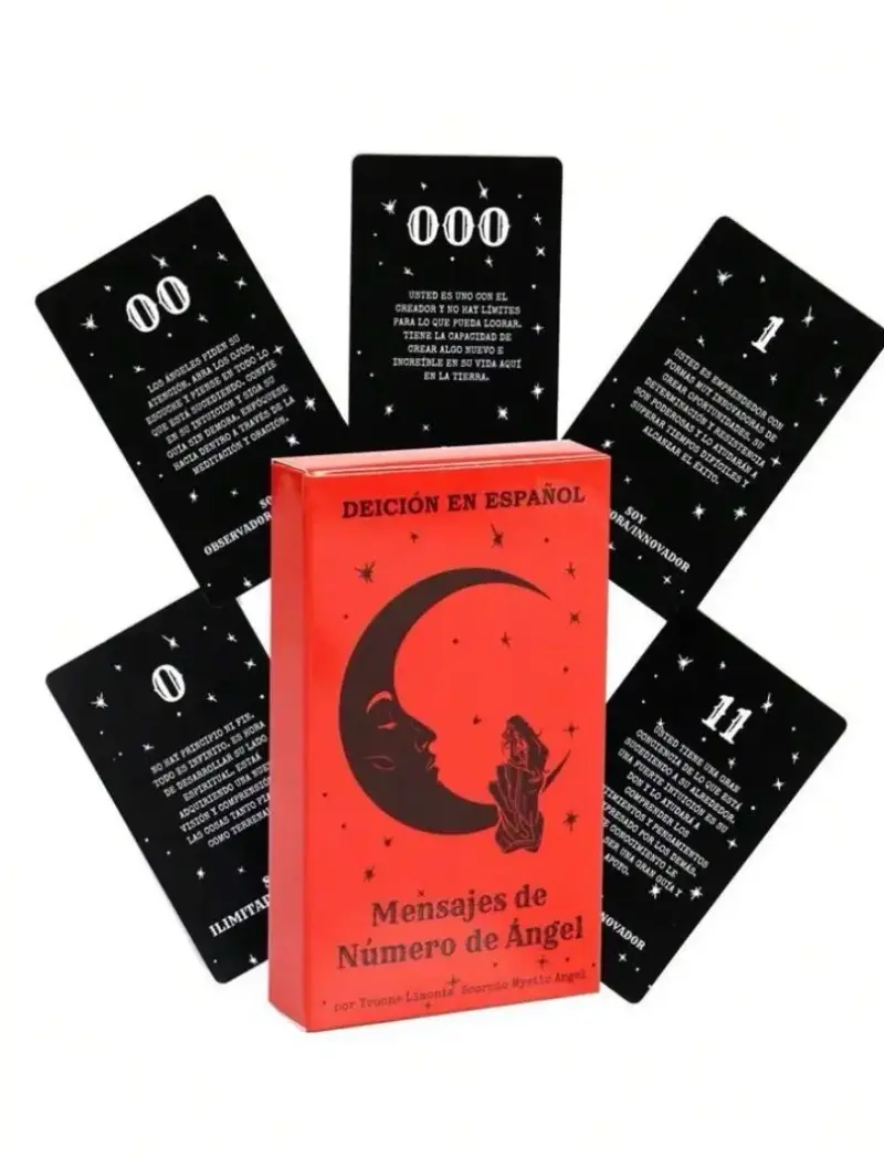 Cartas Mensajes de Número de Ángel + mantel bolso - 1