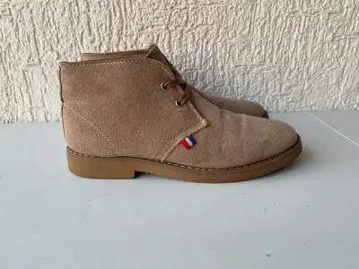 Botines de gamuza beige - miniatura 1
