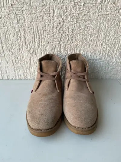 Botines de gamuza beige - miniatura 2