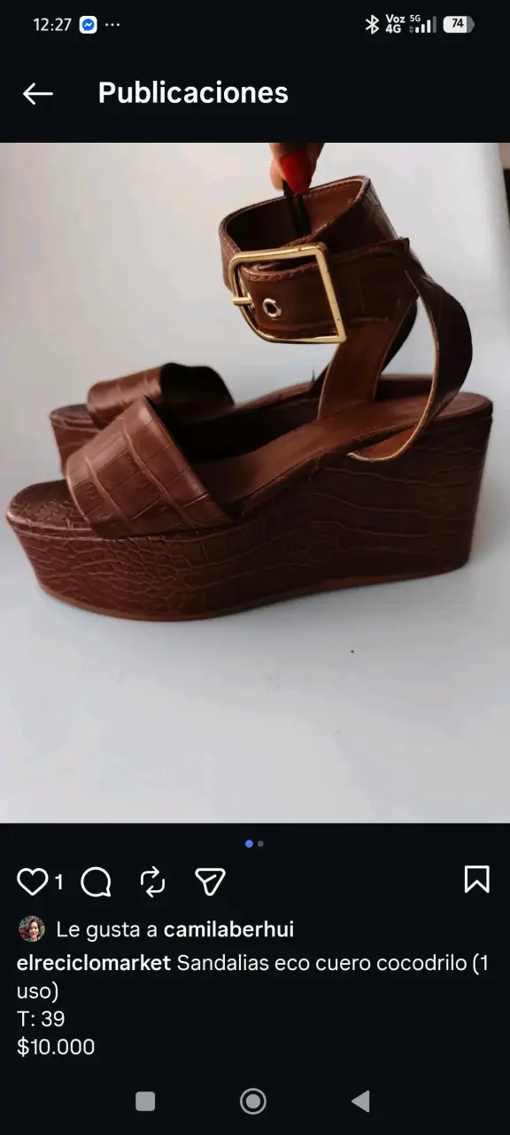 Sandalias eco cuero cocodrilo