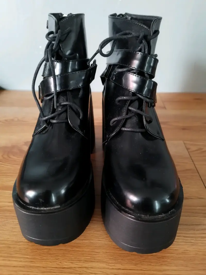 Botines negros con plataforma - 2