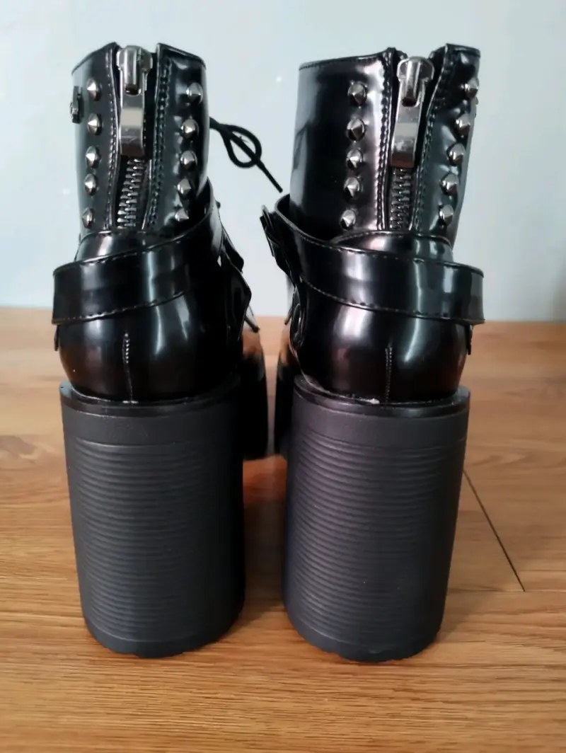 Botines negros con plataforma - 3