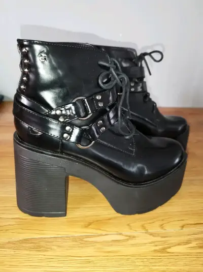Botines negros con plataforma - miniatura 6