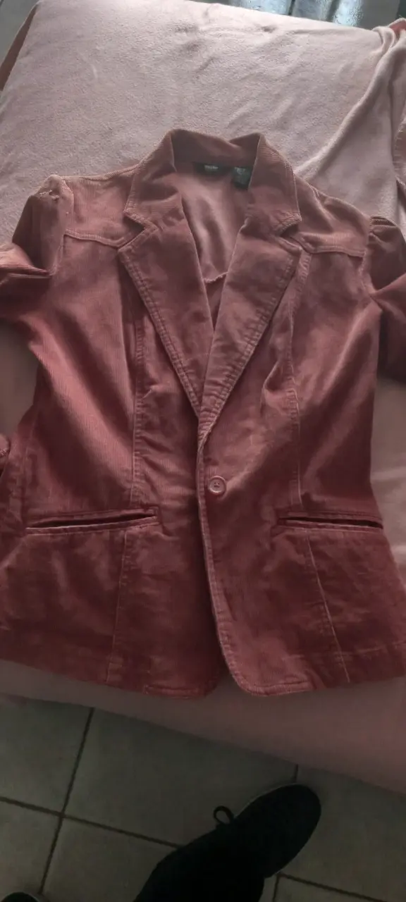 Blazer de pana rosado - 5