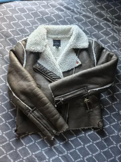 Chaqueta biker con forro de lana - miniatura 2