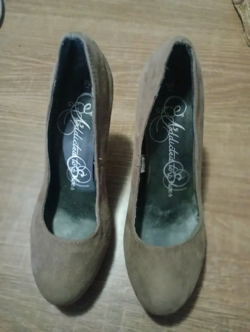 Zapatos de taco alto beige - 3